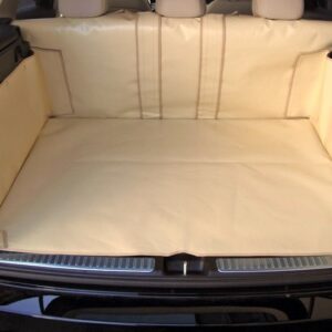 FHJBP Tappetino Bagagliaio Per Mercedes Classe GLS | Pelle XPE Impermeabile | Protezione Completa Con Cuciture Dorate